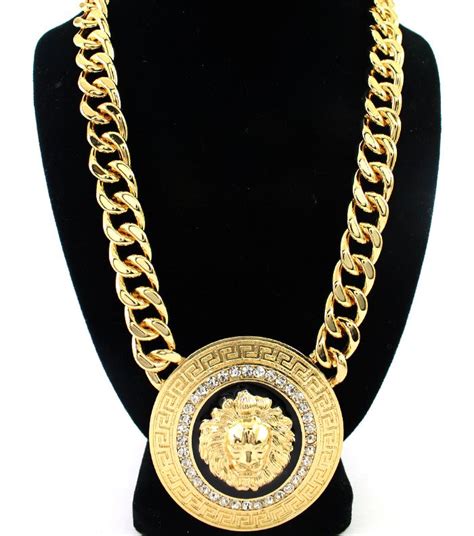 versace fashion jewelry|authentic versace lion necklace.